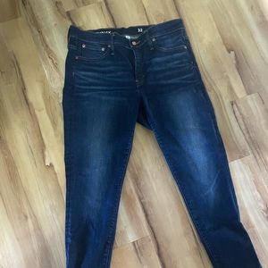 JCREW 9” Highrise Toothpick Jean - Harbor Wash